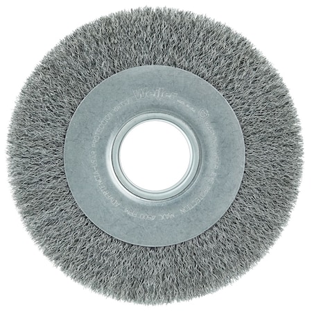 Weiler 8" Medium Face Crimped Wire Wheel .0104" Steel Fill 2" Arbor Hole 6100
